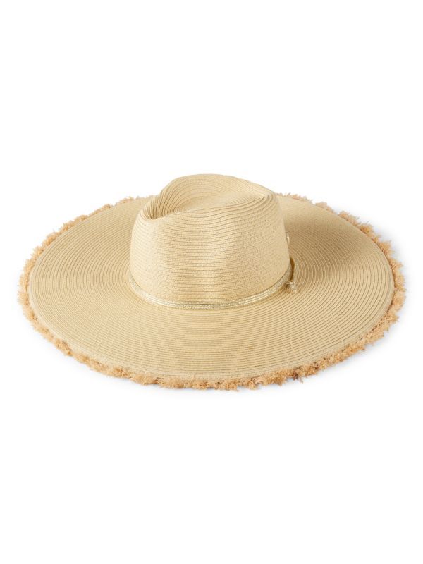 Pose Raffia-Trim Sun Hat | Saks Fifth Avenue OFF 5TH