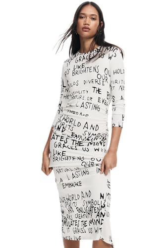 Desigual Women's Woman Knit Dress Long Sleeve White | Amazon (US)