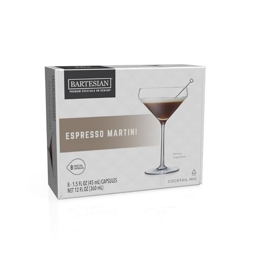 Bartesian Espresso Martini Cocktail Mixer Capsules for Cocktail Machine – Home Bar Mixology Cocktails Mix Pod Capsule Set To Use With the Bartesian Cocktail Drink Maker Machine – Pack of 8 | Amazon (US)