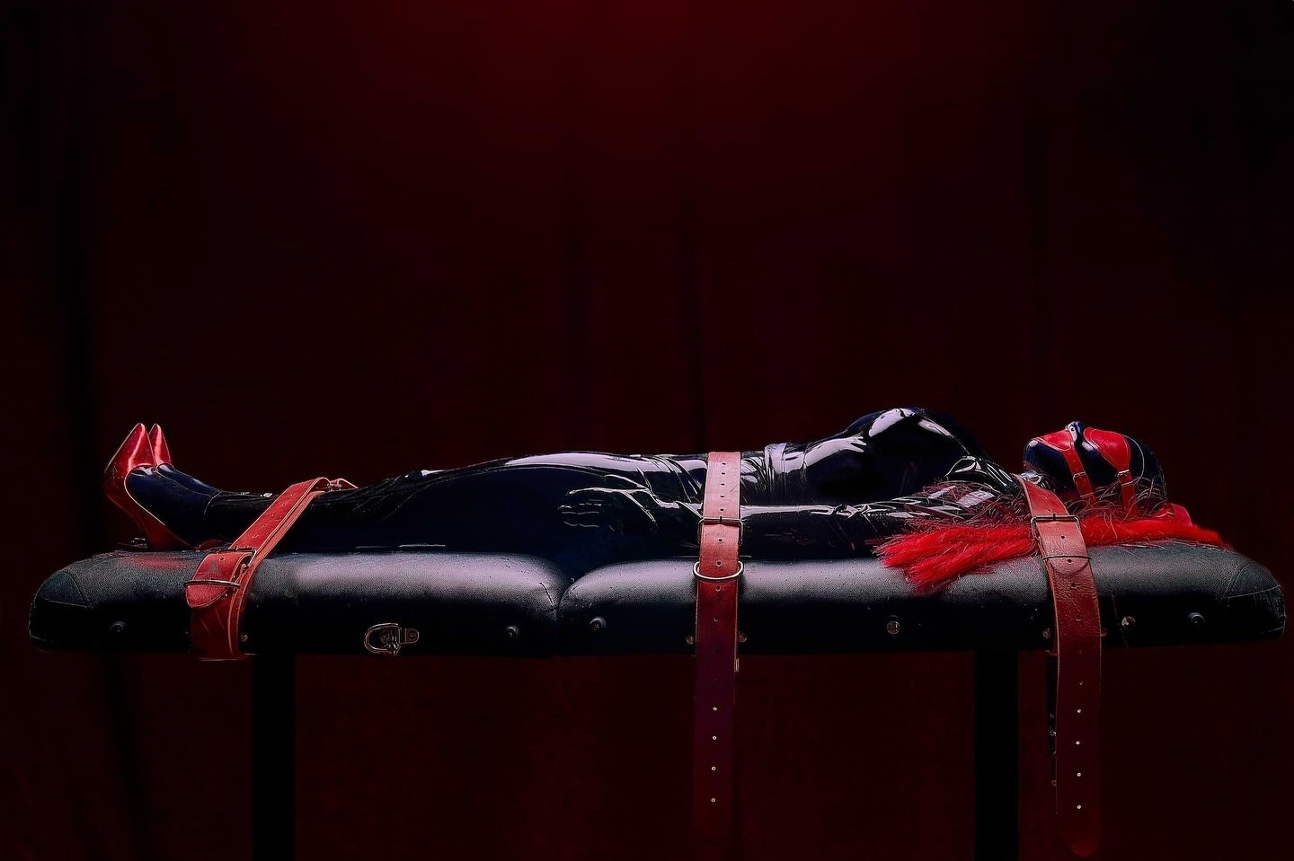 Leather. Latex. Steel & Submission. 🔐 BD$M Restraints 201 is live—L1nk in bio, my darklings 🖤😘
📸 @BoundToBeSexy
Dungeon @AthenaFatale 
.
#BeatrixDevine #LatexModel #Shine #Shiny #LatexLove #Latex #LatexDress #BlueLatex #LatexStyle #LatexLife #Rubber #Rubberdoll #LatexFashion #Alt #Alternative #AltModel #AlternativeFashion #AltMakeup #Goth #Gothic #GothFashion #GothAesthetic #GothMakeup #BlackLatex #Bangs #BlackHair #GothGirl #Lashes #LatexHood #RubberHood