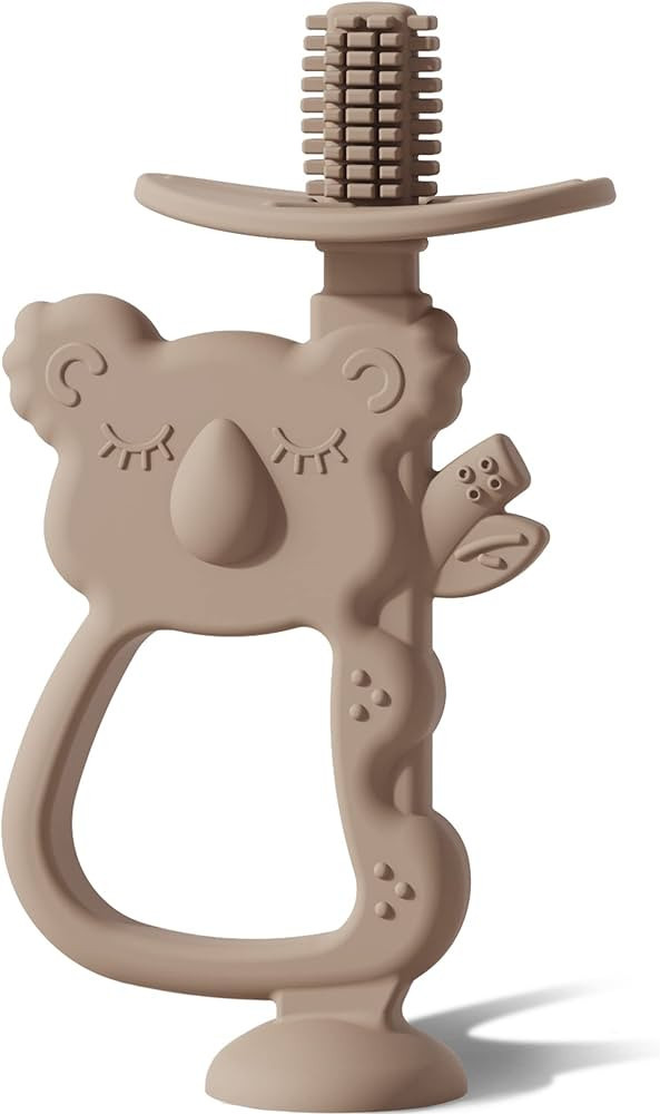 Moonkie Teething Toy, Safe & Easy to Hold BPA Free Silicone Teethers, 360° Baby Toothbrush with ... | Amazon (US)