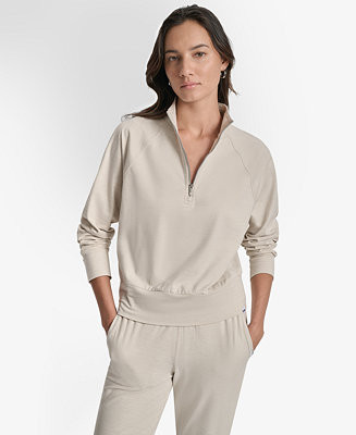 DKNY Sport Women's Space-Dyed Half-Zip Raglan-Sleeve Top - Macy's | Macy's