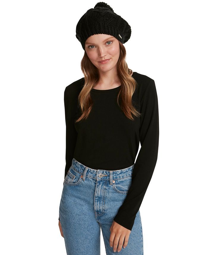 Steve Madden Cable-Knit Beret & Reviews - Hats, Gloves & Scarves - Handbags & Accessories - Macy'... | Macys (US)