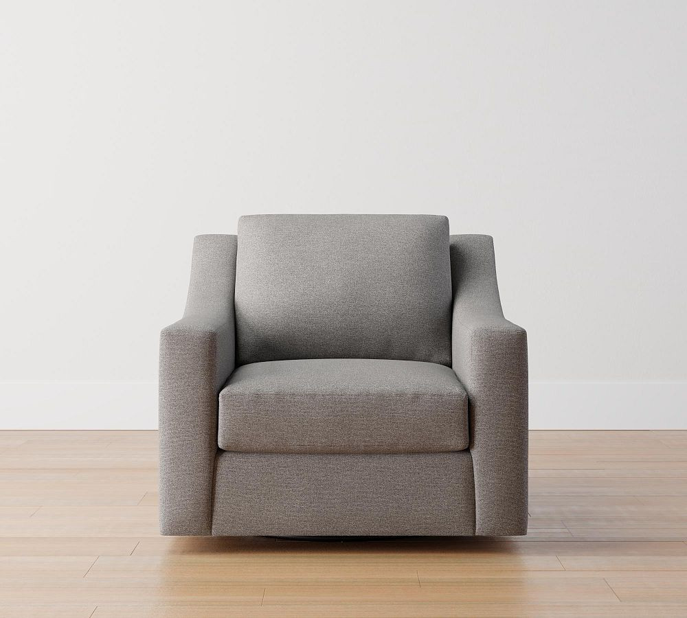 York Slope Arm Swivel Chair | Pottery Barn (US)