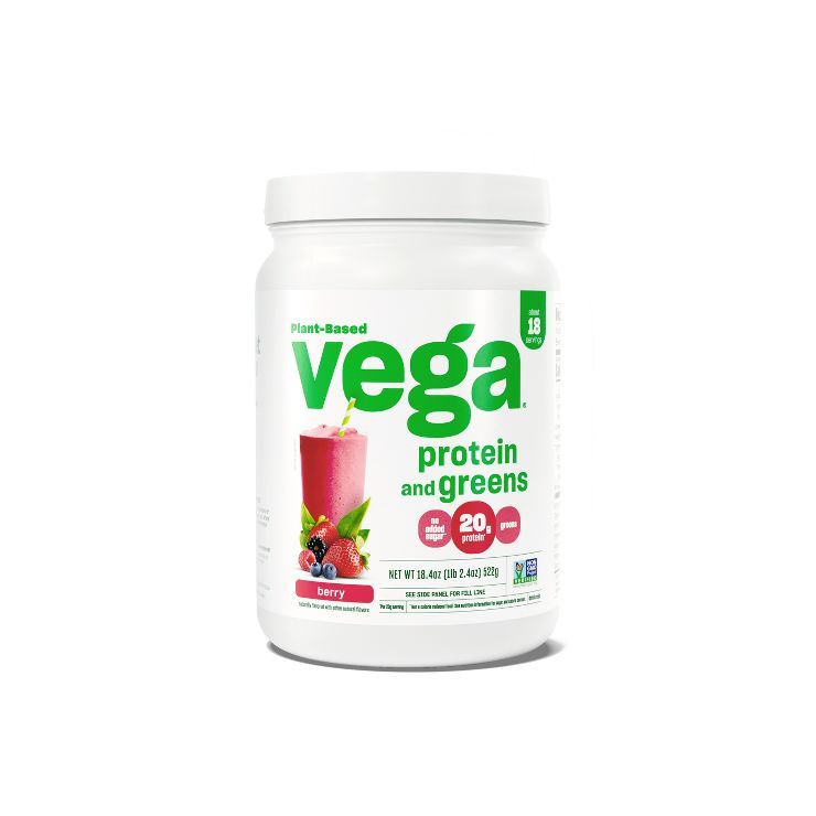 Vega Protein and Greens Plant Based Vegan Protein Powder - Berry - 18.4oz - 18 Servings | Target