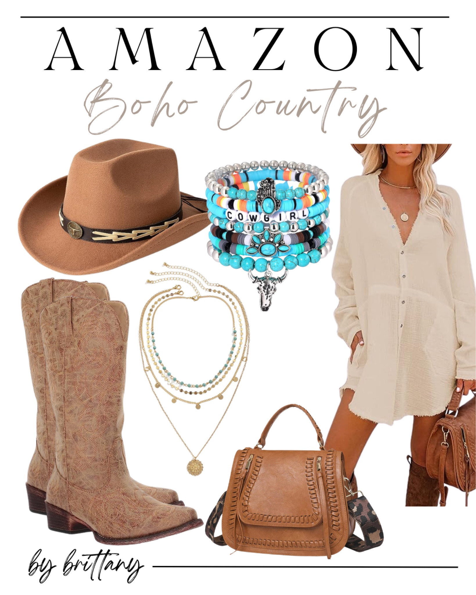 Boho Country fashion is very trendy right now and this outfit from Amazon will do the trick. I think the secret to pulling off this looking is not really caring what anyone else thinks of it and rocking the vibe it gives you. I love how freely wild I feel when I throw on a pair of cowboy boots and a hat! 🤠

#LTKBacktoSchool #LTKstyletip #LTKFind