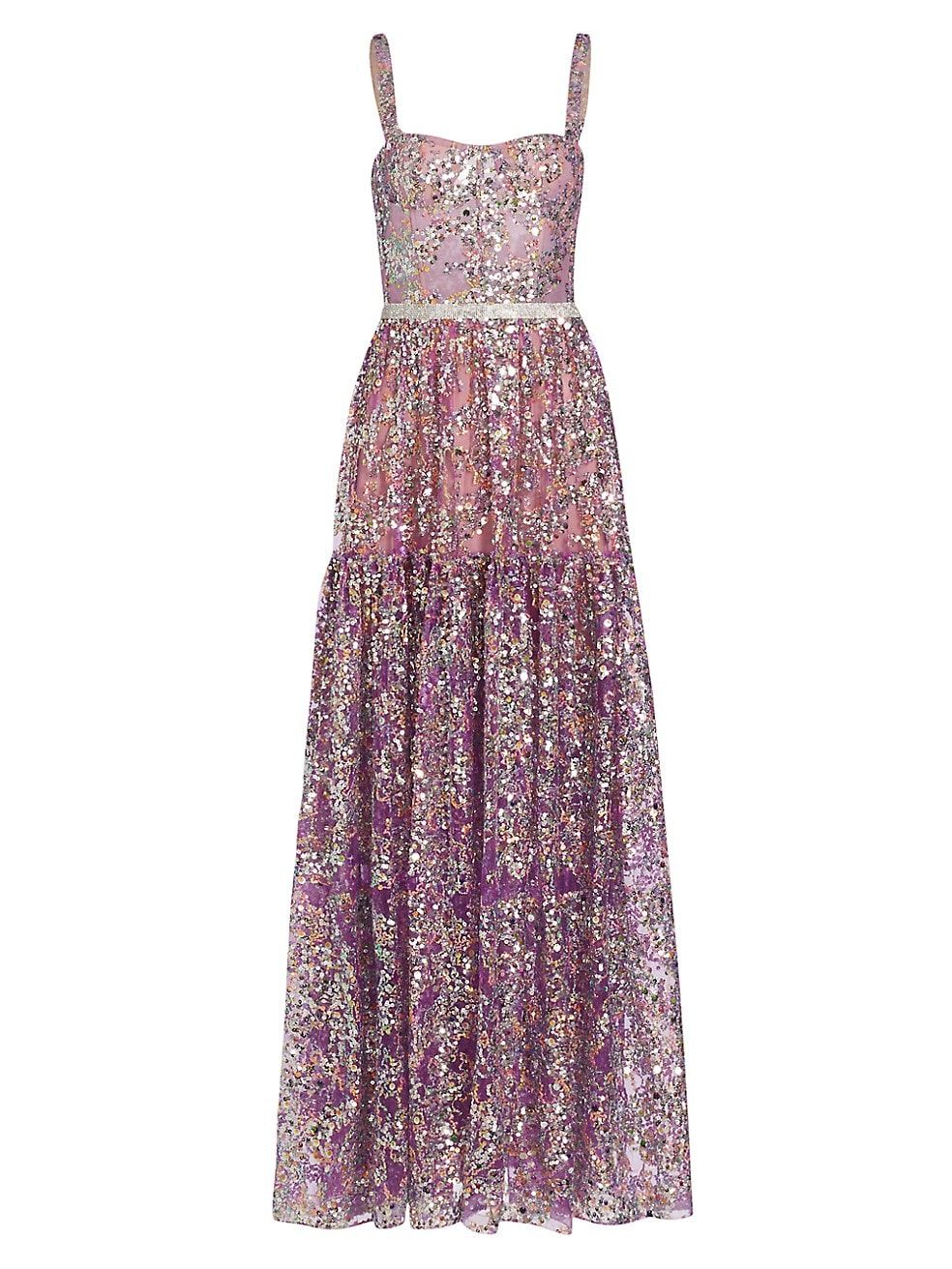 Midnight Sequin-Embroidered Gown | Saks Fifth Avenue