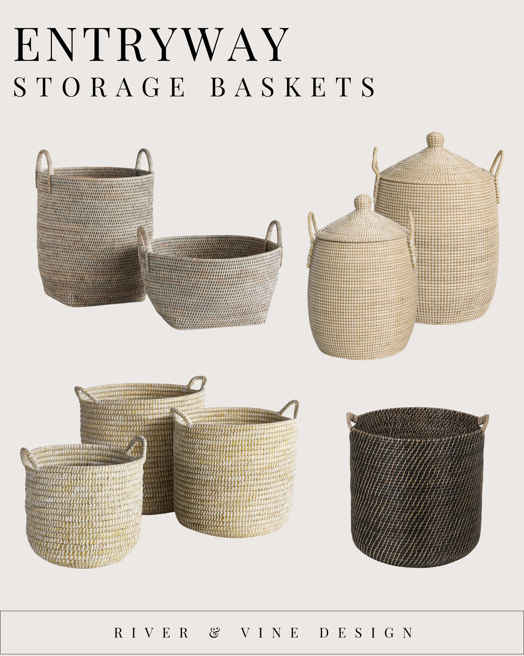 ✨ Entryway Storage Baskets ✨
If your entryway feels cluttered, start here.

These baskets are the secret weapon of a functional entry:
• shoes you don’t want to see
• dog toys that migrate everywhere
• stray hats, scarves, mail — gone

They add warmth and texture while hiding the chaos.
Designer look, zero visual mess.

Tap to shop my favorite styles — from lidded (perfect for hiding everything) to open baskets that make grabbing shoes easy.

Because an organized entryway just feels better the moment you walk in. 🤎

entryway organization, storage baskets, hidden storage ideas, home essentials, river and vine design 

 #LTKHome #LTKFamily