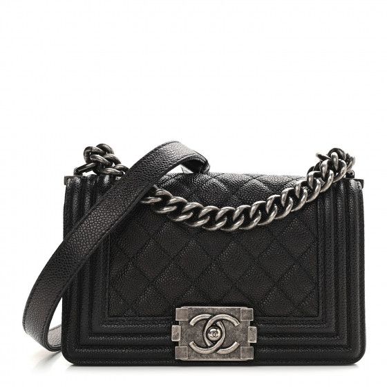 CHANEL Caviar Quilted Small Boy Flap Black | FASHIONPHILE | Fashionphile