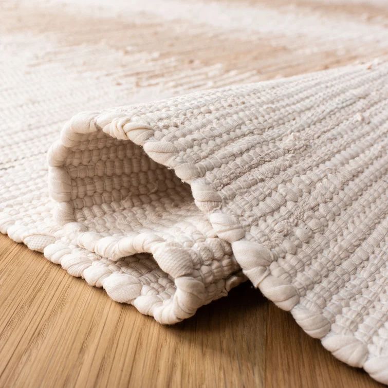 Annia Handmade Flatweave Cotton Beige Rug | Wayfair North America