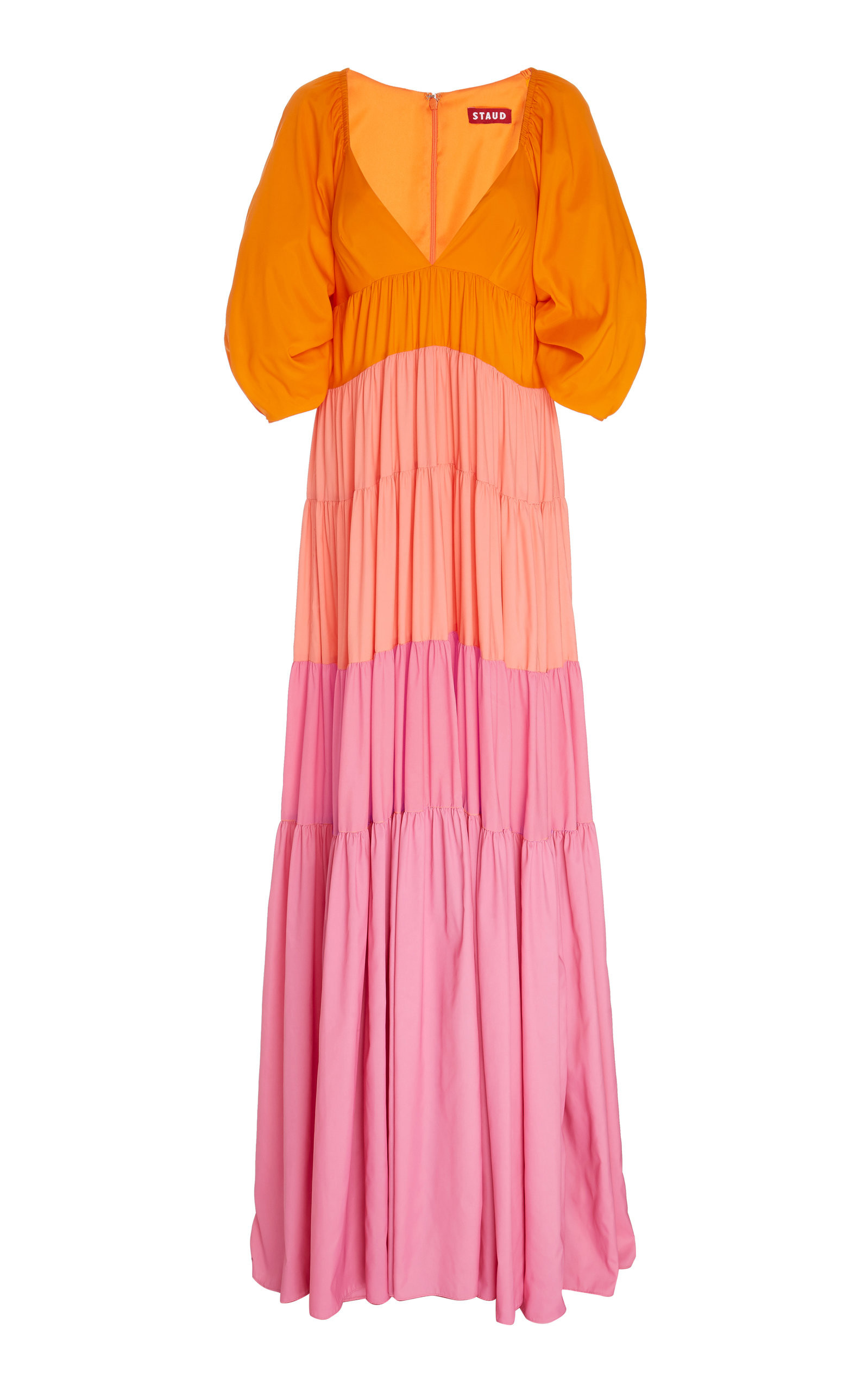 Staud Meadow Tiered Crepe de Chine Maxi Dress | Moda Operandi Global