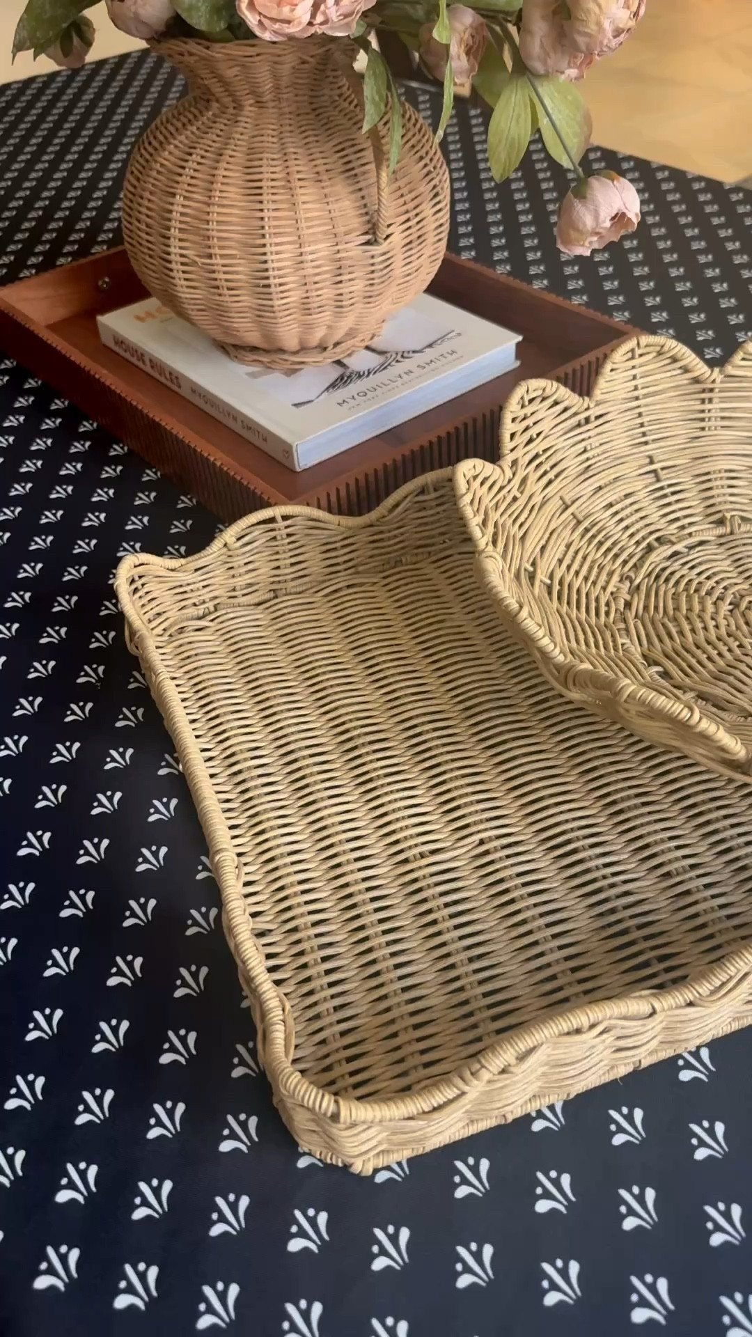 ✨ In 1000+ carts + under $15!!
I could NOT pass these up 😍 the scalloped edge detail is SO good — looks way more high-end than the price and gives that Magnolia Home look for less

perfect for coffee table styling, kitchen counters, or an ottoman setup — I love how versatile these are 🙌

almost gone in my store… add to cart ASAP before it sells out this weekend online 🚨 

#LTKdayinmylife #LTKHome