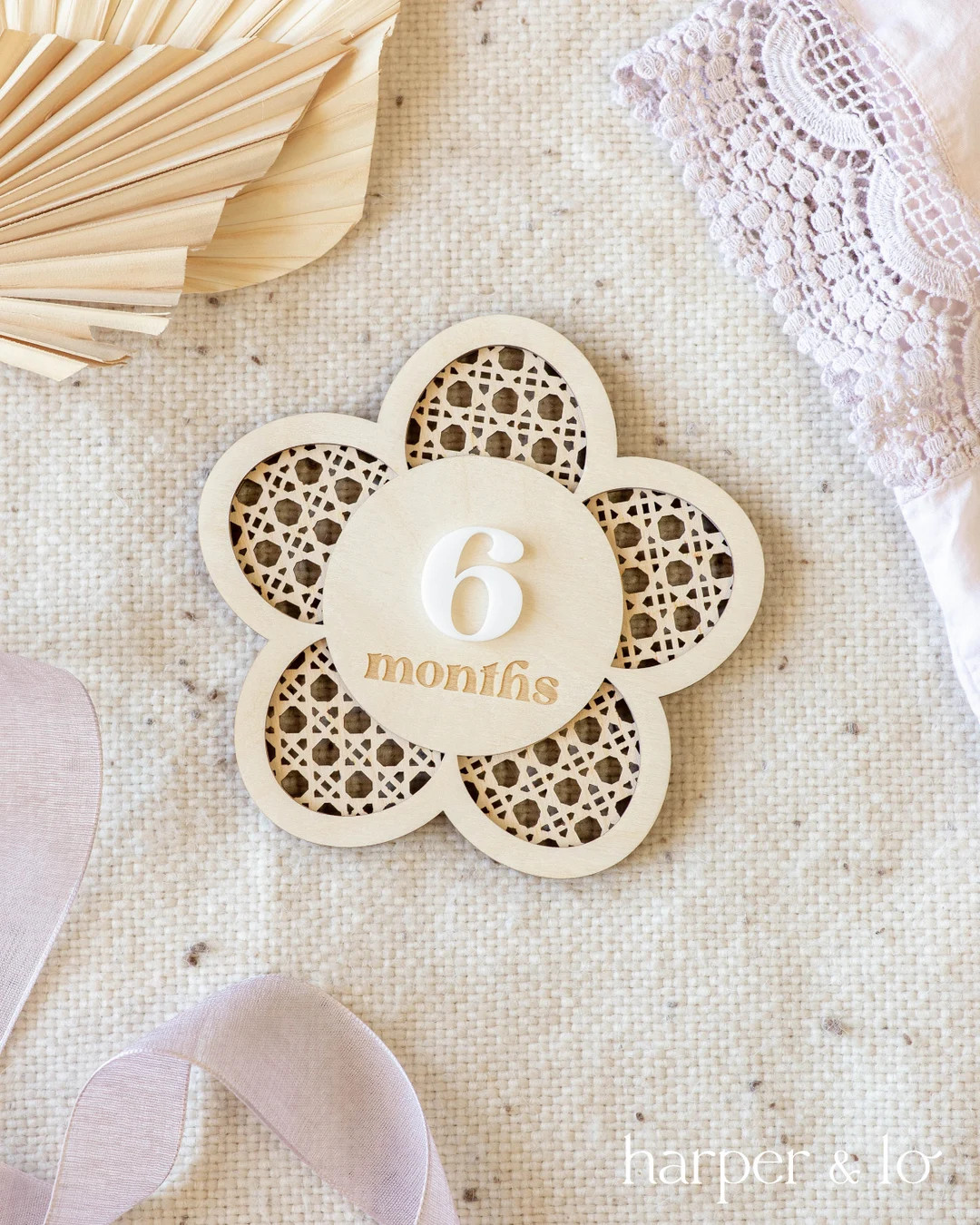 Wooden Flower Lattice Milestone Cards Custom Name Set Monthly Milestone Marker Interchangeable Mi... | Etsy (US)