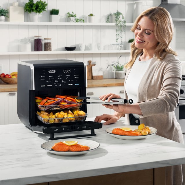 Gourmia All-in-One 14-Quart Air Fryer, Oven, Rotisserie, Dehydrator with Temperature Probe, New | Walmart (US)