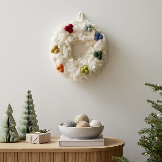 Felt Wreath - Ivory | West Elm (US)