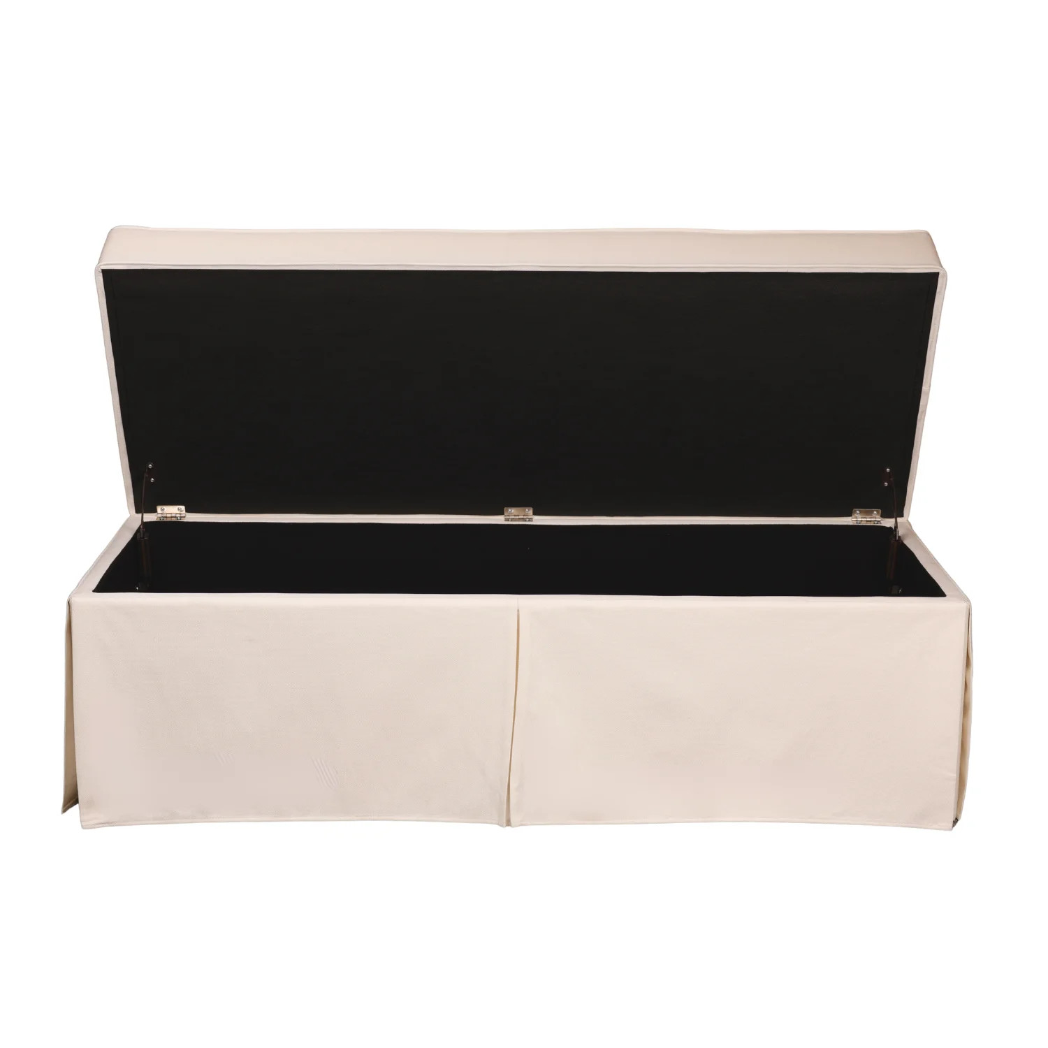 My Texas House Clementine Upholstered Skirted Bench, Taupe | Walmart (US)