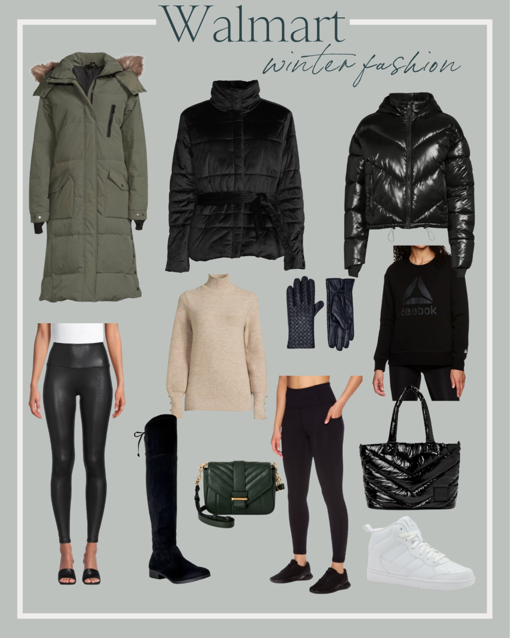 3 winter styles with coats from @walmart - bomber jacket, fur jacket, knee high boots, faux leather leggings. #walmartpartner #walmartfashion 

#LTKunder100 #LTKstyletip #LTKunder50