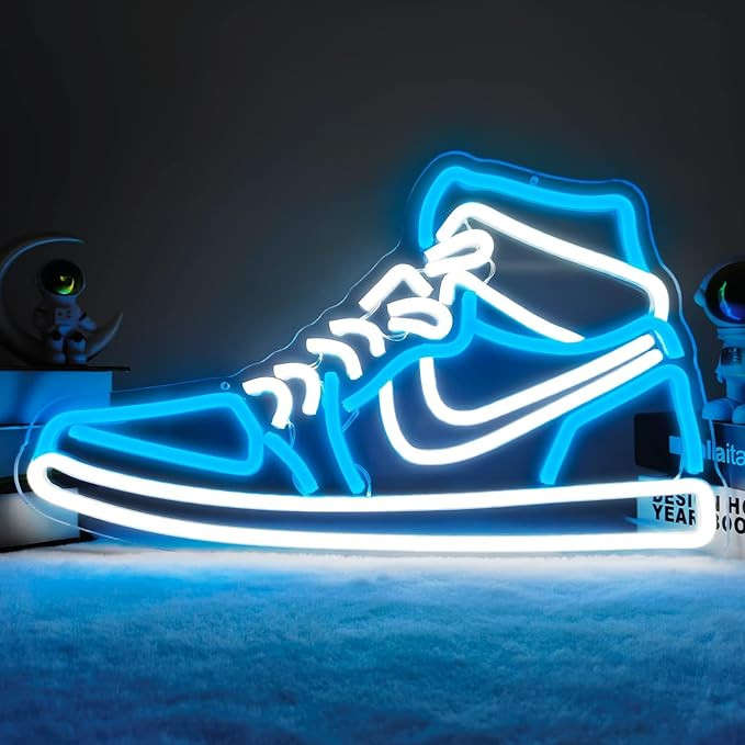 Sneaker Neon Sign Sports Shoe Neon Signs for Wall Dimmable LED Boys Neon Lights for Bedroom Man C... | Amazon (US)