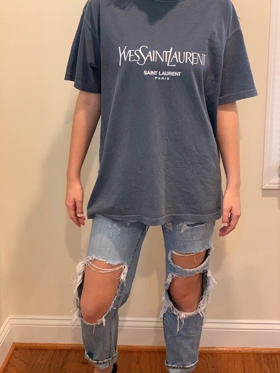 DENIM Saint Laurent Inspired Vintage Tee | Etsy (US)