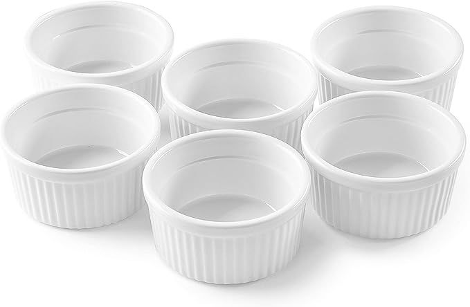 Bellemain Porcelain Ramekins, set of 6 (4 oz, White) | Amazon (US)