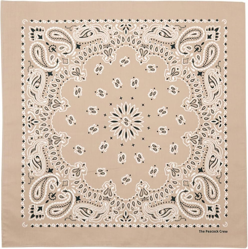 The Peacock Crew Premium Soft Cotton Designer Bandana for Men and Women 22x22 in | Amazon (US)