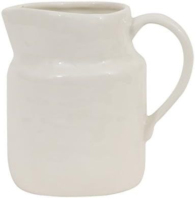 Creative Co-Op White Stoneware Creamer Vintage Reproduction | Amazon (US)