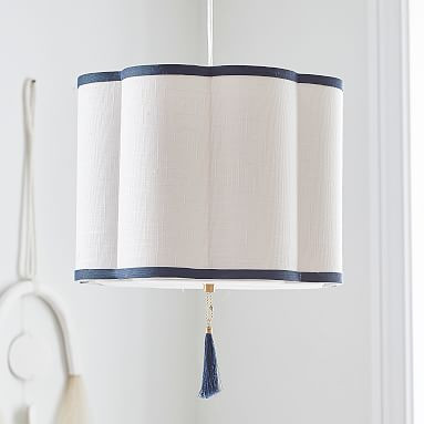 Tassel Drum Shade Adjustable Pendant | Pottery Barn Teen