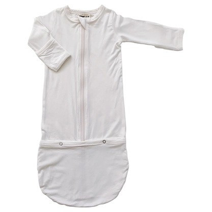 Convertible Zip Gown, Cloud White | SpearmintLOVE