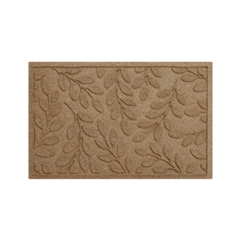 Thirsty Leaves Flax Doormat 22"x34" + Reviews | Crate & Barrel | Crate & Barrel