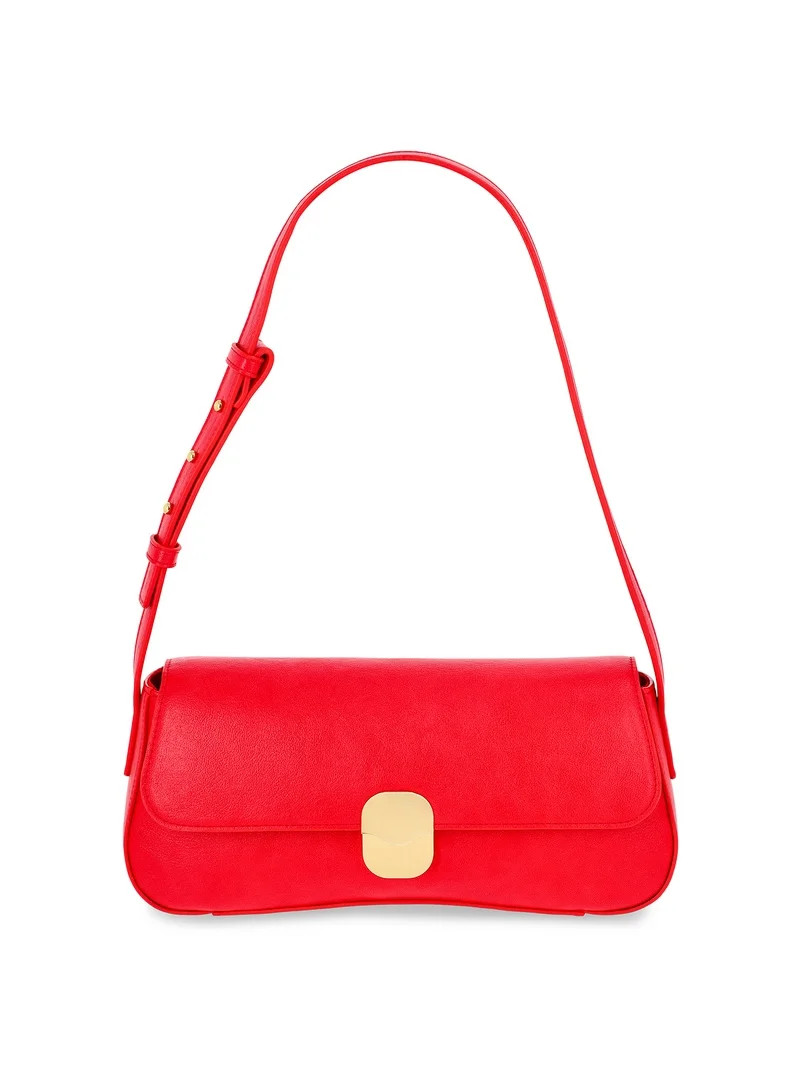 Time and Tru Women's Goldie Shoulder Bag, True Red | Walmart (US)