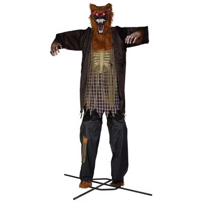 Northlight Huge Lighted and Animated Talking Werewolf Commercial Outdoor Halloween Decoration - 12' | Target