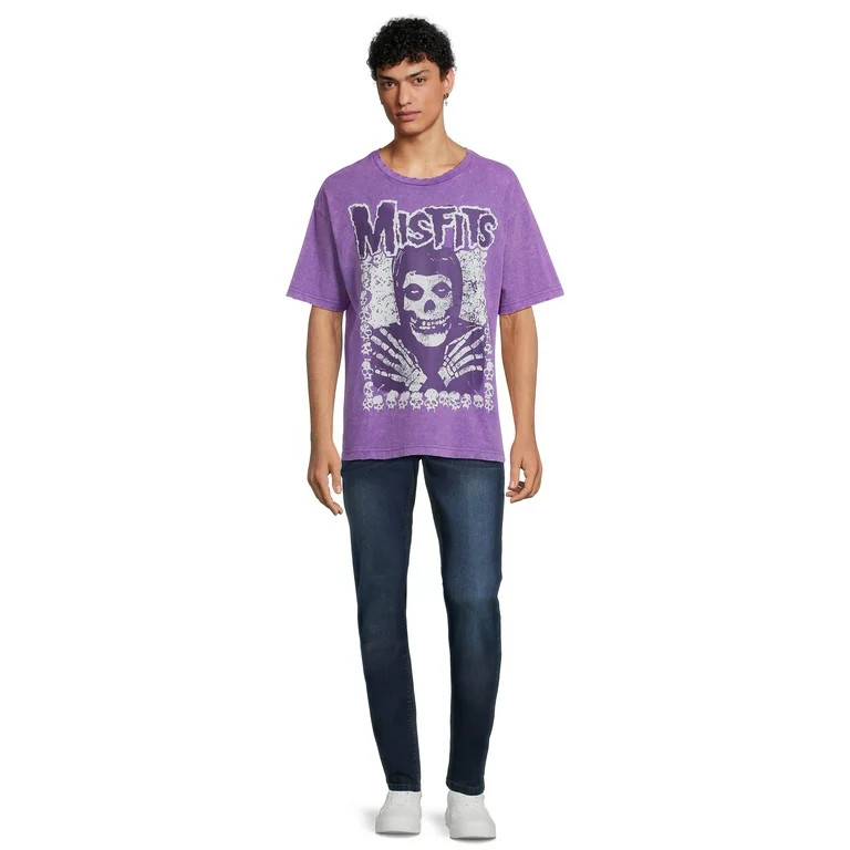 Misfits Men's & Big Men's Skull Pattern Poster Graphic Band Tee, Size XS-3XL | Walmart (US)