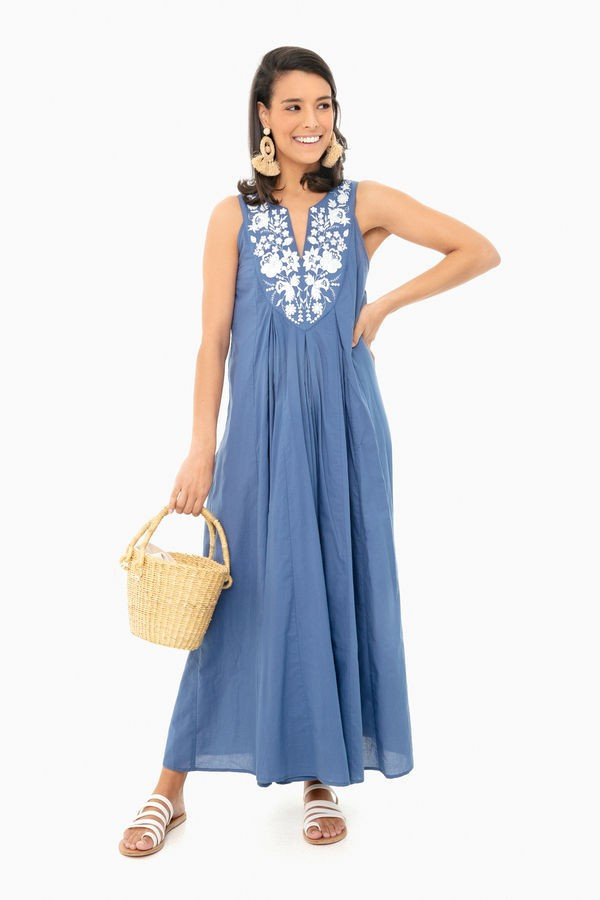 Slate Blue Cyprus Dress | Tuckernuck (US)