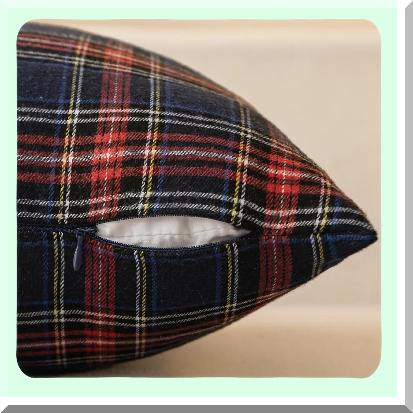 Scottish Plaid Farmhouse Throw Pillow Covers - Set of 2 Decorative Cushion Cases for Sofa Couch, ... | Wayfair North America