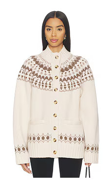 EAVES Jen Fair Isle Cardigan in Cream Multi from Revolve.com | Revolve Clothing (Global)