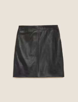Leather Mini A-Line Skirt | Marks & Spencer (UK)