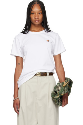 Maison Kitsuné - White Fox Head T-Shirt | SSENSE