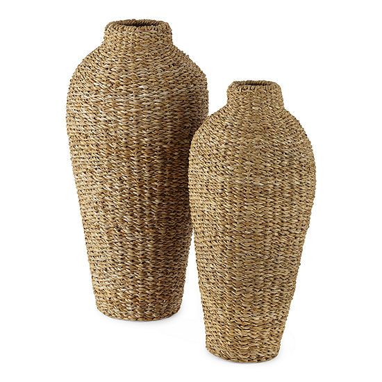new!Linden Street Natural Woven Vase Collection | JCPenney