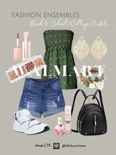 Back to School / College Outfits

Shorts 
Strapless tops
Sneakers
Makeup
Backpacks
Earrings
Bracelets

#LTKFind #LTKitbag #LTKBacktoSchool