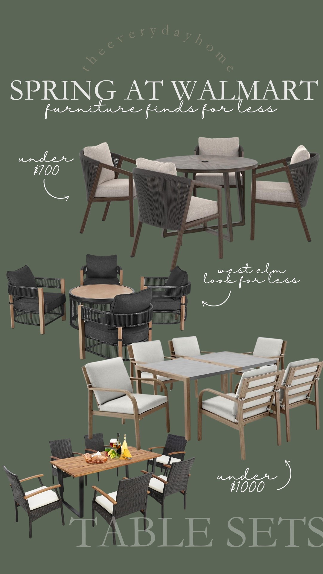 Walmart patio table sets 🔗 

#LTKfamily #LTKcanada #LTKspring