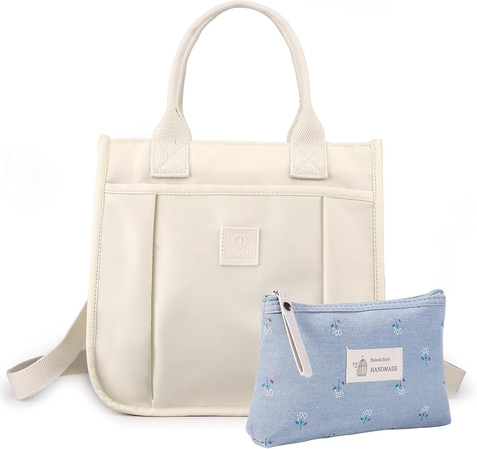 Cute Small Tote Bag for Women with Zipper Multi Pockets, Mini Crossbody Purse Tote Handbags for W... | Amazon (US)