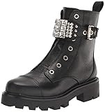 KARL LAGERFELD PARIS Women's Lug-sole Maeva Combat Boot with A Crystal Detailed Fashion, BLACK, 5.5 | Amazon (US)