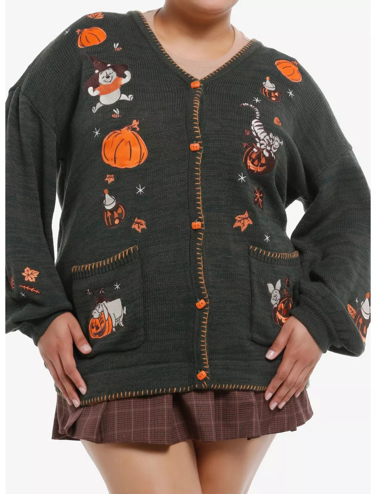 Her Universe Disney Winnie The Pooh Halloween Girls Cardigan Plus Size | Hot Topic