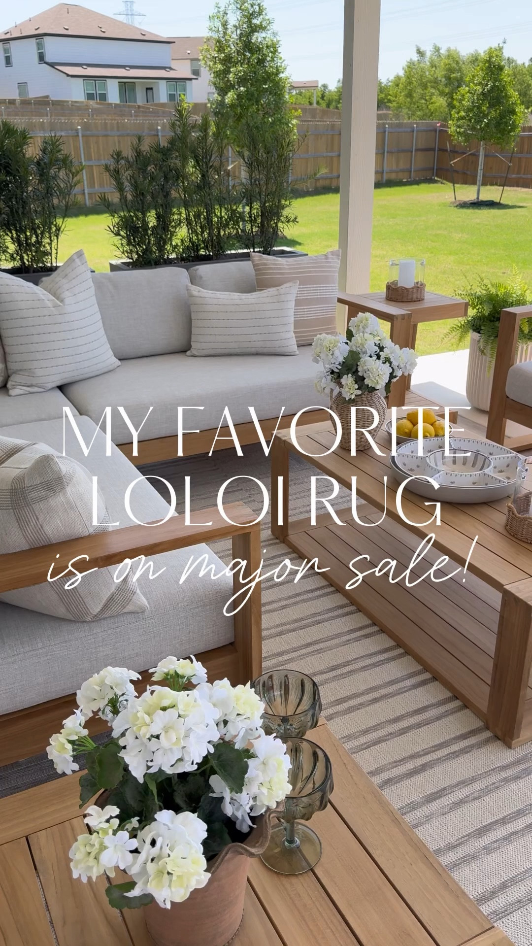 My favorite indoor-outdoor rug from Loloi is on sale! ☀️🌿

It’s currently on sale and I love the chic pattern and color palette. 

Shown here on my outdoor patio 

Area rug, loloi rugs, wayfair sale,
Patio sale, outdoor rug, loloi rug sale,
Found it on wayfair, wayfair finds, patio rug, patio furniture, outdoor decor, back porch, spring porch

#LTKFindsUnder100 

#LTKspring #LTKHome #LTKSpringSale