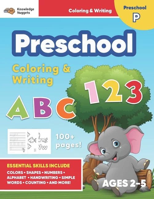 Jumbo ABC's & 123 Preschool Coloring Workbook : Ages 2 and up, Colors, Shapes, Numbers, Letters, ... | Walmart (US)