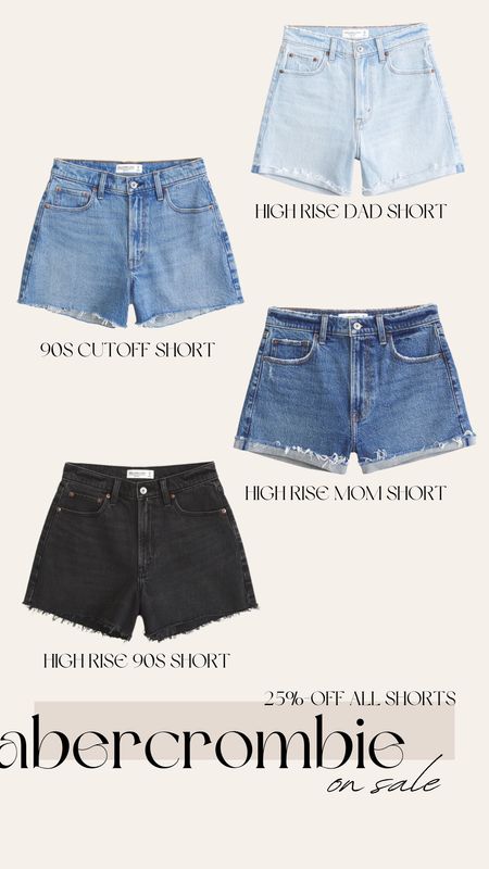 Abercrombie 25% off all shorts!! These styles are so cute and all on sale now!! So perfect for the summer!!

Abercrombie, denim shorts, on sale, Abercrombie sale, summer denim shorts, high rise short, dad short 

#LTKSeasonal #LTKfindsunder50 #LTKsalealert