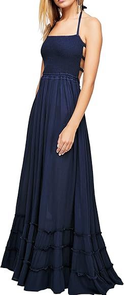 R.Vivimos Womens Summer Cotton Sexy Backless Long Dresses | Amazon (US)