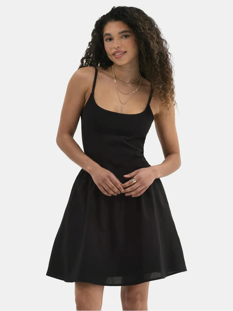 No Boundaries Fit and Flare Dress, Women's | Walmart (US)