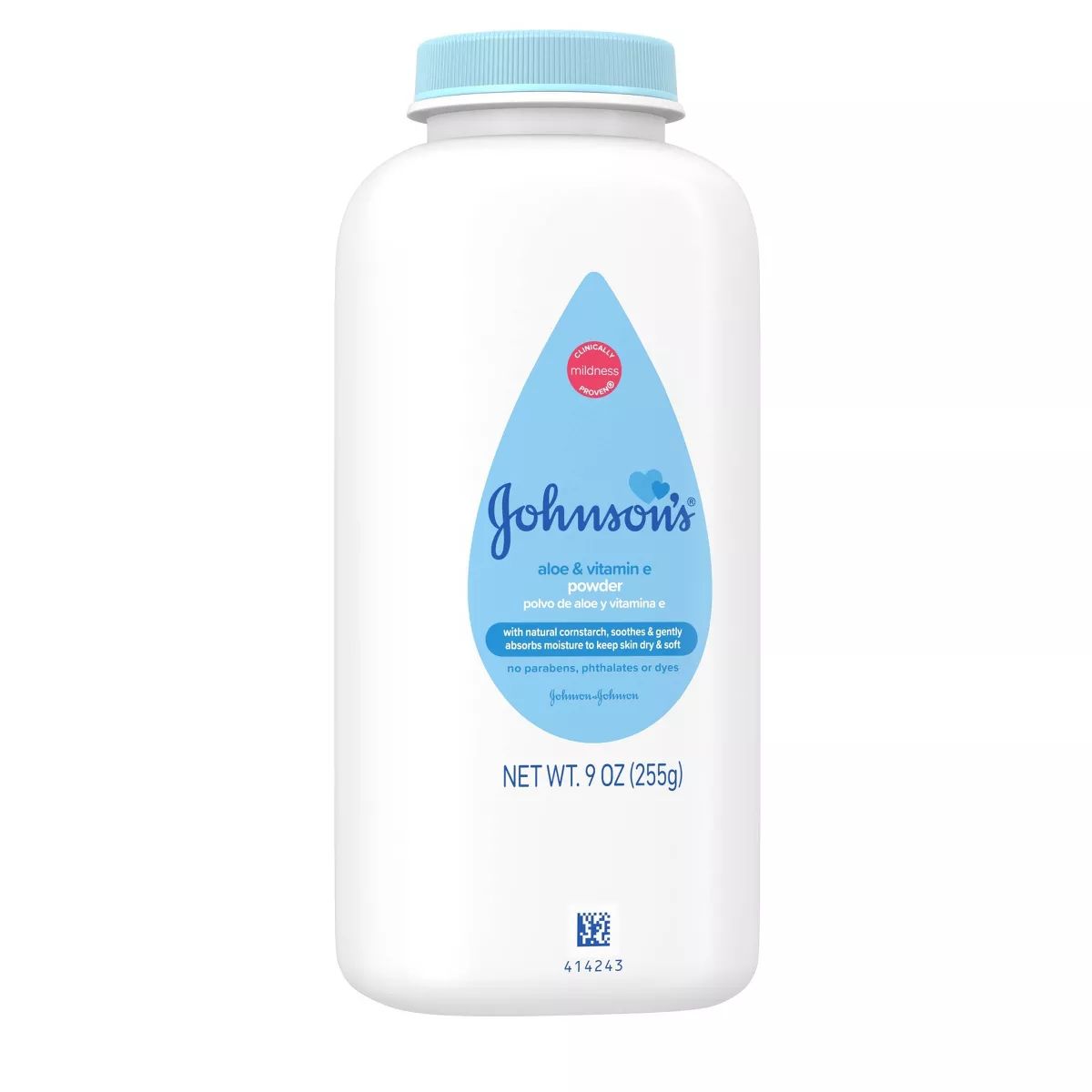 Johnson's Naturally Derived Cornstarch Baby Powder, Aloe & Vitamin E, Hypoallergenic - 9oz | Target