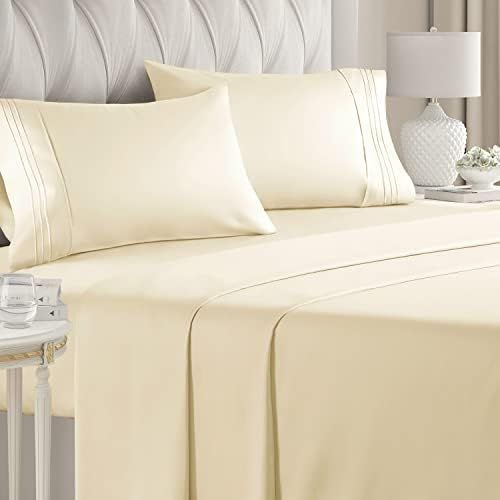Mellanni King Size Sheets Set - 4 PC Iconic Collection Bedding Sheets & Pillowcases - Luxury, Ext... | Amazon (US)